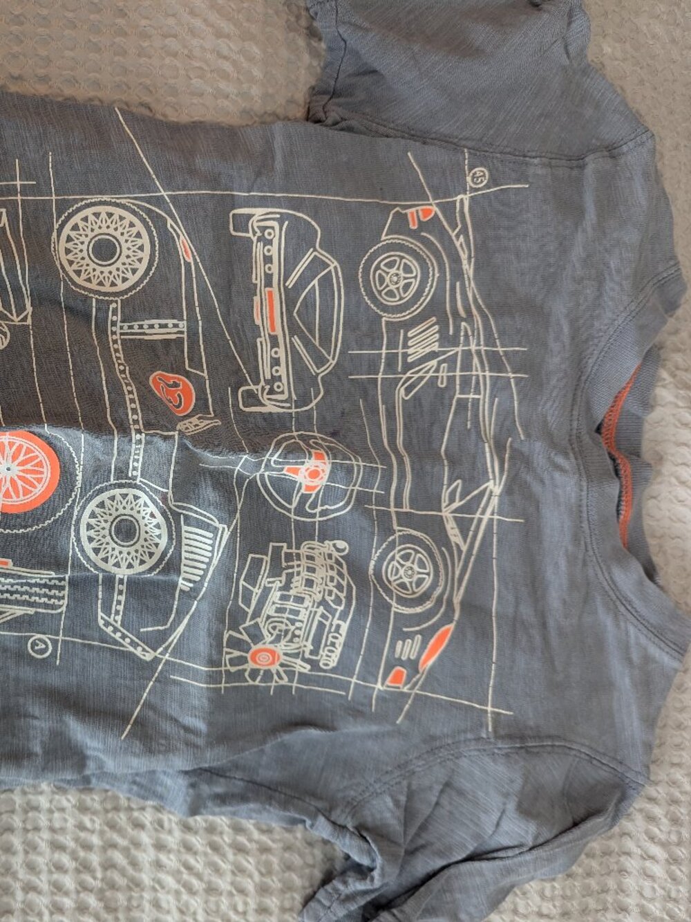 Car Blue Print Shirt - Size 6